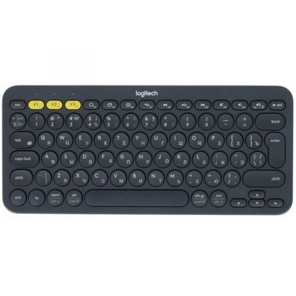 Клавиатура беспроводная Logitech Multi-Device K380 мембранная, беспроводная, серый, 920-007584